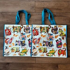 Homegoods TJMaxx Marshalls Viral Cat Chips Print
Shopper Tote Bags Set of 2 NWOT